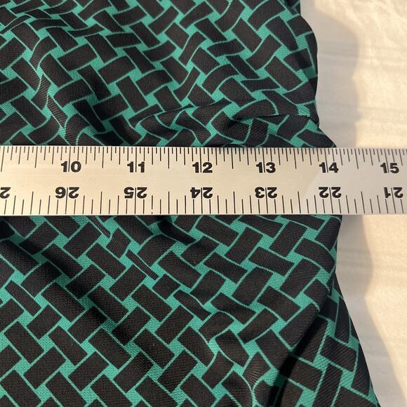 Talbots Womens Printed Shift Dress Size Medium Blue Green Classic Office Career - Picture 8 of 9